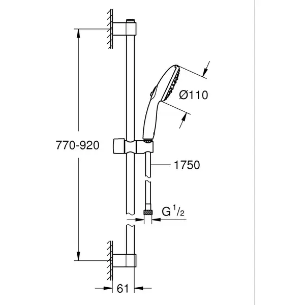 Grohe Tempesta 110 Душевой гарнитур, хром (26771003)