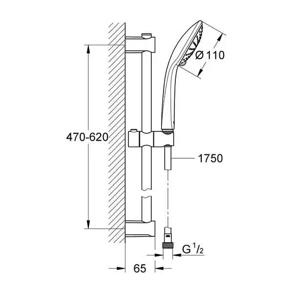 Grohe Vitalio Joy Душевой гарнитур, хром (27326000)