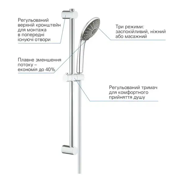 Grohe Vitalio Joy Душевой гарнитур, Хром (27333000)