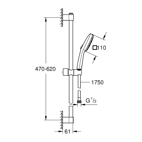 Grohe Tempesta Cube 110 Душевой набор, хром (27579003)