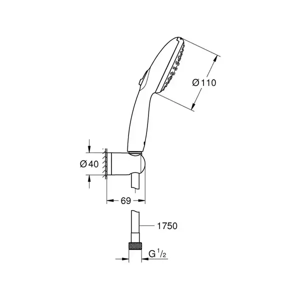 Grohe Vitalio Start 110 набор, чёрный (279502431)