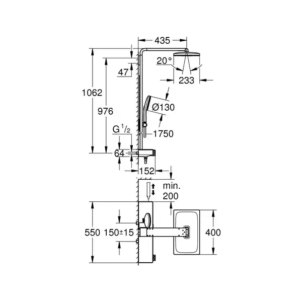 Grohe Aqua Pure Душевая система (100961kf00)
