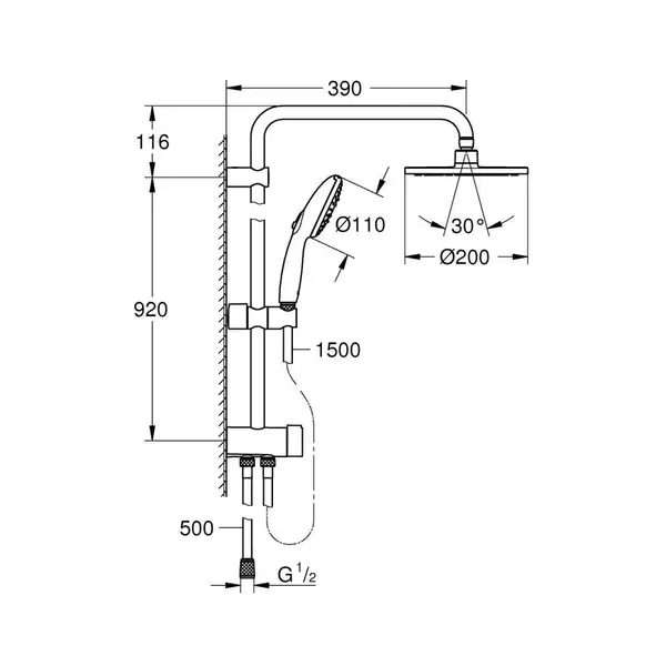 Grohe Tempesta Душевая система, хром (26452002)