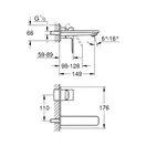 GROHE Змішувач для раковини на 2 отвори M-розміру Lineare (19409001) фото 2 Aquada.com.ua