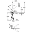 Смеситель для кухни, с выдвижной лейкой Dual Grohe Minta (цвет - хром) (32322002) фото 2 Aquada.com.ua