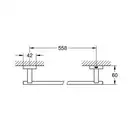 GROHE Тримач для банного рушника Essentials Cube 600 мм, хром (40509001) фото 2 Aquada.com.ua