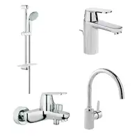 GROHE Набiр змiшувачiв Eurosmart Cosmopolitan 4 в 1, для ванни та кухні (126115MK)