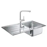 GROHE Комплект Мийка для кухні 860 x 500 мм з ексцентриком, 1 чаша + Minta Змішувач одноважільний для мийки (31573sd0) (31573SD0)