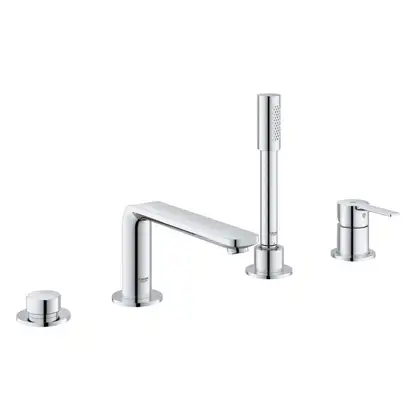 Смеситель однорычажный на борт ванны на 4 отверстия Grohe Lineare (цвет - хром) (19577001) фото 1 Aquada.com.ua