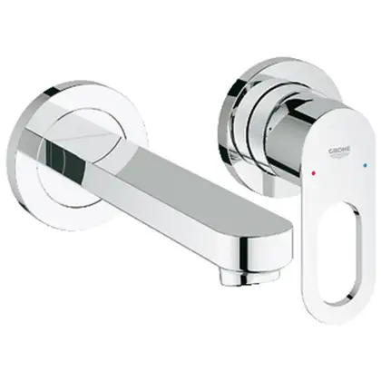 GROHE Змішувач для умивальника на 2 отвори, настінний монтаж BauLoop  (20289000) фото 1 Aquada.com.ua