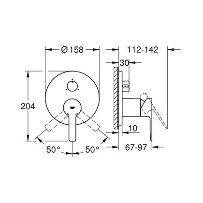 GROHE Одноважільний змішувач на 3 виходи Lineare  (24095001) фото 2 Aquada.com.ua