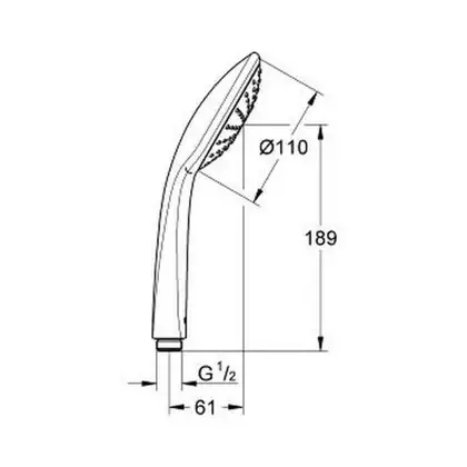 GROHE Ручний душ, 1 режим струменю Euphoria 110 Mono (27265000) фото 2 Aquada.com.ua GROHE Ручний душ, 1 режим струменю Euphoria 110 Mono (27265000) фото 2 Aquada.com.ua