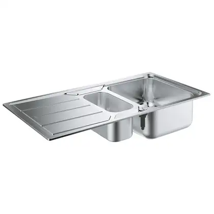 GROHE Мийка для кухні 970 x 500 мм з ексцентриком, 2 чаши, матова (31572SD0) (31572SD0) фото 1 Aquada.com.ua GROHE Мийка для кухні 970 x 500 мм з ексцентриком, 2 чаши, матова (31572SD0) (31572SD0) фото 1 Aquada.com.ua