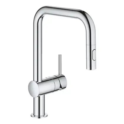 Смеситель для кухни, с выдвижной лейкой Dual Grohe Minta (цвет - хром) (32322002) фото 1 Aquada.com.ua Смеситель для кухни, с выдвижной лейкой Dual Grohe Minta (цвет - хром) (32322002) фото 1 Aquada.com.ua