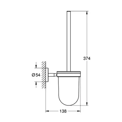 GROHE Туалетна щітка  BauCosmopolitan (40463001) фото 2 Aquada.com.ua