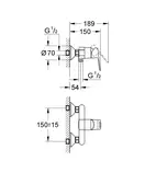 GROHE Смеситель для душа, однорычажный BauLoop (23340000) фото 2 Aquada.com.ua