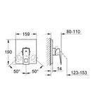 Смеситель для душа скрытого монтажа, однорычажный Grohe Eurocube (19898000) фото 2 Aquada.com.ua