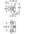 Смеситель для душа Grohe Eurodisc Joy (23430000) фото 2 Aquada.com.ua