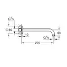 GROHE  Кронштейн душевой, настенный Rainshower (27488000) фото 2 Aquada.com.ua
