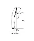 GROHE Ручной душ, 2 вида струи Power & Soul 115  (27671000) фото 4 Aquada.com.ua