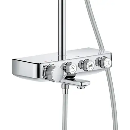 GROHE  Душевая система настенного монтажа с термостатом для ванны Euphoria SmartControl System 260 Mono (26510000) фото 3 Aquada.com.ua