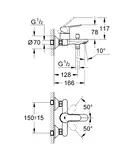 Смеситель для ванны Grohe BauEdg (цвет - хром) (23334000) фото 3 Aquada.com.ua