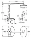 GROHE Душевая система RAINSHOWER SMARTCONTROL (26361000) фото 4 Aquada.com.ua