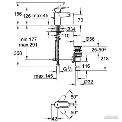 Смеситель для биде Grohe BauEdge (цвет - хром) (23331000) фото 2 Aquada.com.ua Смеситель для биде Grohe BauEdge (цвет - хром) (23331000) фото 2 Aquada.com.ua