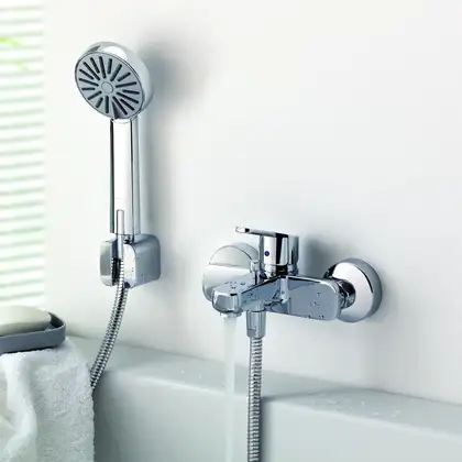 Смеситель для ванны Grohe BauEdg (цвет - хром) (23334000) фото 4 Aquada.com.ua Смеситель для ванны Grohe BauEdg (цвет - хром) (23334000) фото 4 Aquada.com.ua