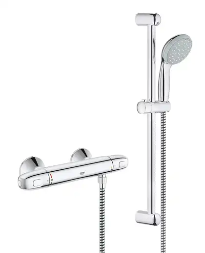 Смеситель для душа Grohe Grohtherm DN 15 (цвет - хром) с душевым гарнитуром (34151003) фото 1 Aquada.com.ua Смеситель для душа Grohe Grohtherm DN 15 (цвет - хром) с душевым гарнитуром (34151003) фото 1 Aquada.com.ua