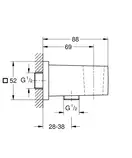 GROHE Підключення душового шлангу Euphoria Cube  (26370000) фото 3 Aquada.com.ua