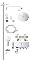 GROHE  Душевая система настенного монтажа с термостатом для ванны Euphoria SmartControl System 260 Mono (26510000) фото 8 Aquada.com.ua