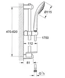 GROHE Душовий гарнітур, 3 режими струменю Euphoria 110 Massage (27231001) фото 5 Aquada.com.ua