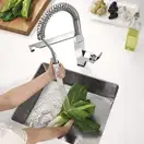 Смеситель однорычажный для кухни Grohe Eurocube DN 15 (цвет - хром) (31395000) фото 6 Aquada.com.ua