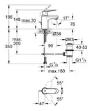 GROHE Смеситель для раковины однорычажный Eurosmart Cosmopolitan (32825000) фото 29 Aquada.com.ua