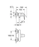 Смеситель для душа, однорычажный Grohe Eurosmart Cosmopolitan (32837000) фото 9 Aquada.com.ua
