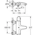 Термостат для ванны Grohe Grohtherm 1000 (цвет - хром) (34155003) фото 6 Aquada.com.ua