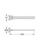 GROHE Тримач для рушника Essentials  (40371001) фото 6 Aquada.com.ua