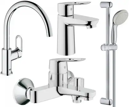 Набор смесителей для ванны 4-в-1 Grohe Bau Loop М (цвет - хром) (123225K) фото 4 Aquada.com.ua Набор смесителей для ванны 4-в-1 Grohe Bau Loop М (цвет - хром) (123225K) фото 4 Aquada.com.ua