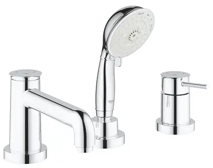 Смеситель на борт ванны Grohe Bau Classic (цвет - хром) (2511800A) фото 4 Aquada.com.ua