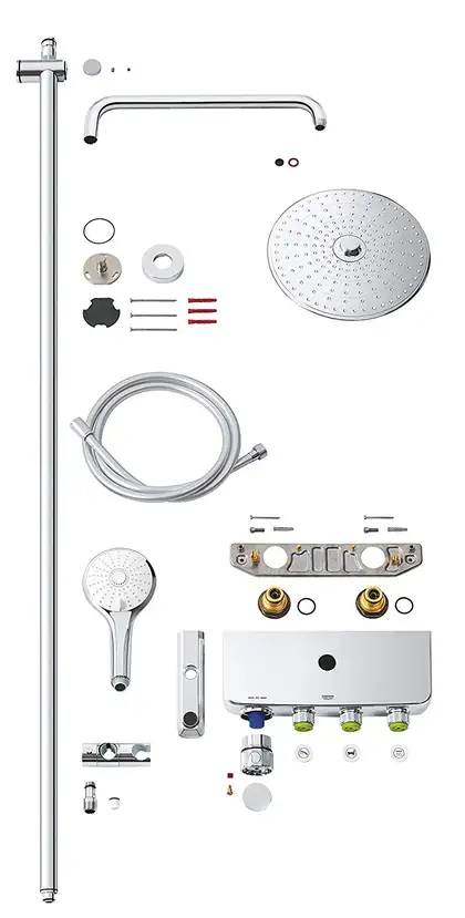 GROHE  Душевая система настенного монтажа с термостатом для ванны Euphoria SmartControl System 260 Mono (26510000) фото 8 Aquada.com.ua