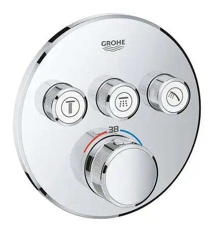 GROHE Термостат для душа/ванны с 3 кнопками, накладная панель SmartControl (29121000) фото 4 Aquada.com.ua