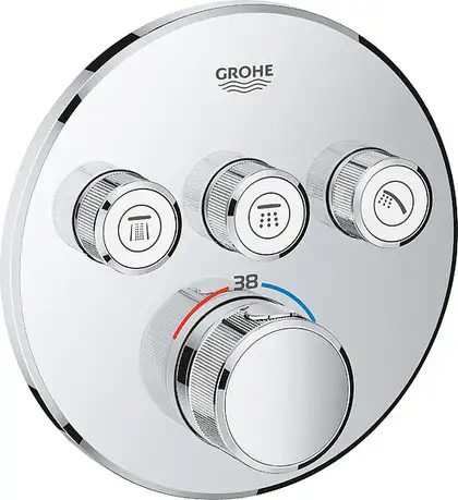GROHE Термостат для душа/ванны с 3 кнопками, накладная панель SmartControl (29121000) фото 5 Aquada.com.ua