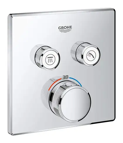 GROHE Термостат для душа, внешняя часть, на 2 потребителя Grohtherm SmartControl (29124000) фото 1 Aquada.com.ua GROHE Термостат для душа, внешняя часть, на 2 потребителя Grohtherm SmartControl (29124000) фото 1 Aquada.com.ua