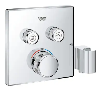Термостат для ванны на 2 выхода Grohe Grohtherm SmartControl (цвет - хром), со встроенным держателем для ручного душа (29125000) фото 10 Aquada.com.ua