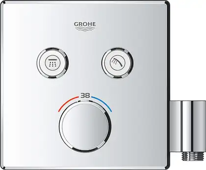 Термостат для ванны на 2 выхода Grohe Grohtherm SmartControl (цвет - хром), со встроенным держателем для ручного душа (29125000) фото 6 Aquada.com.ua