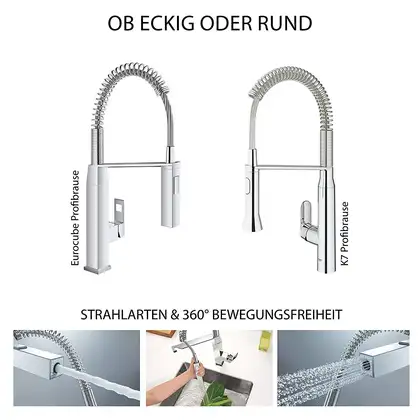 Смеситель однорычажный для кухни Grohe Eurocube DN 15 (цвет - хром) (31395000) фото 4 Aquada.com.ua Смеситель однорычажный для кухни Grohe Eurocube DN 15 (цвет - хром) (31395000) фото 4 Aquada.com.ua