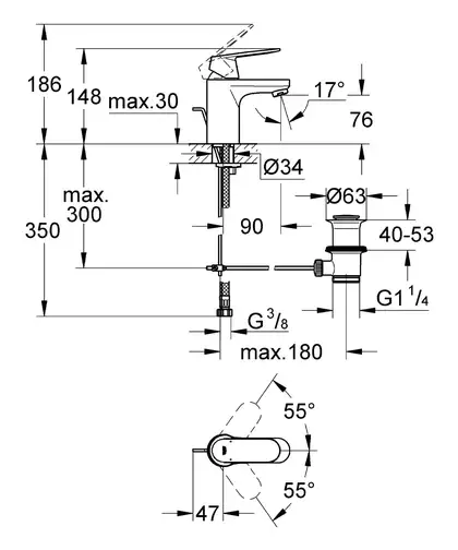 GROHE Смеситель для раковины однорычажный Eurosmart Cosmopolitan (32825000) фото 29 Aquada.com.ua GROHE Смеситель для раковины однорычажный Eurosmart Cosmopolitan (32825000) фото 29 Aquada.com.ua