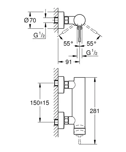 Смеситель для душа Grohe Essence (33636001) фото 2 Aquada.com.ua