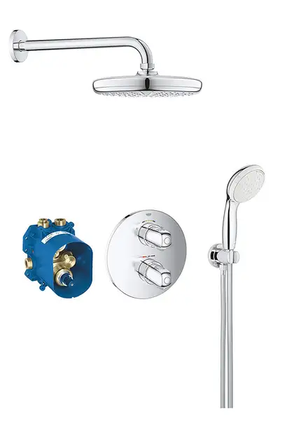 GROHE Душовий комплект із системою Tempesta 210 Grohtherm 1000 (34614001) фото 3 Aquada.com.ua GROHE Душовий комплект із системою Tempesta 210 Grohtherm 1000 (34614001) фото 3 Aquada.com.ua